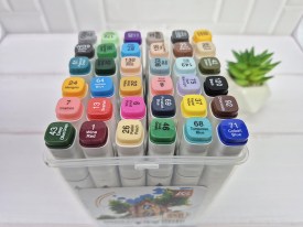 Marcadores caja polastica doble punta x36 